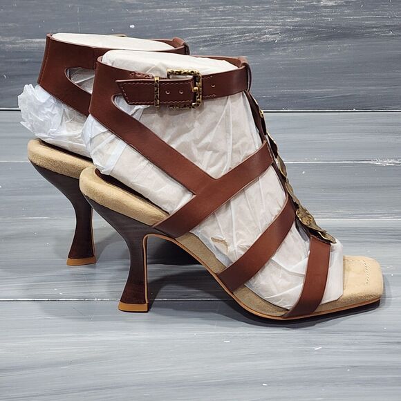 Franco Sarto Spool Heeled Sandal 5.5 M L-Rine‎ Dressy Sandal Ankle Straps - Picture 6 of 12